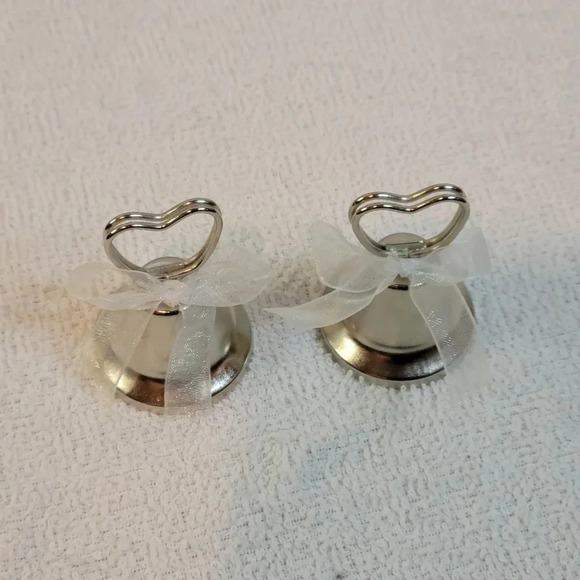 Wedding Bell Name Card Holder  or Photo Holder with Working Clapper - Picture 2 of 8